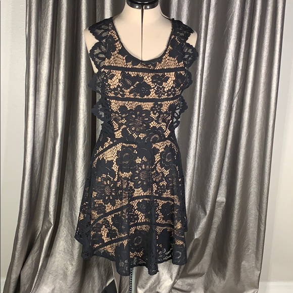 For Love And Lemons Dresses & Skirts - For Love and Lemons, Gianna black lace Apron Dress